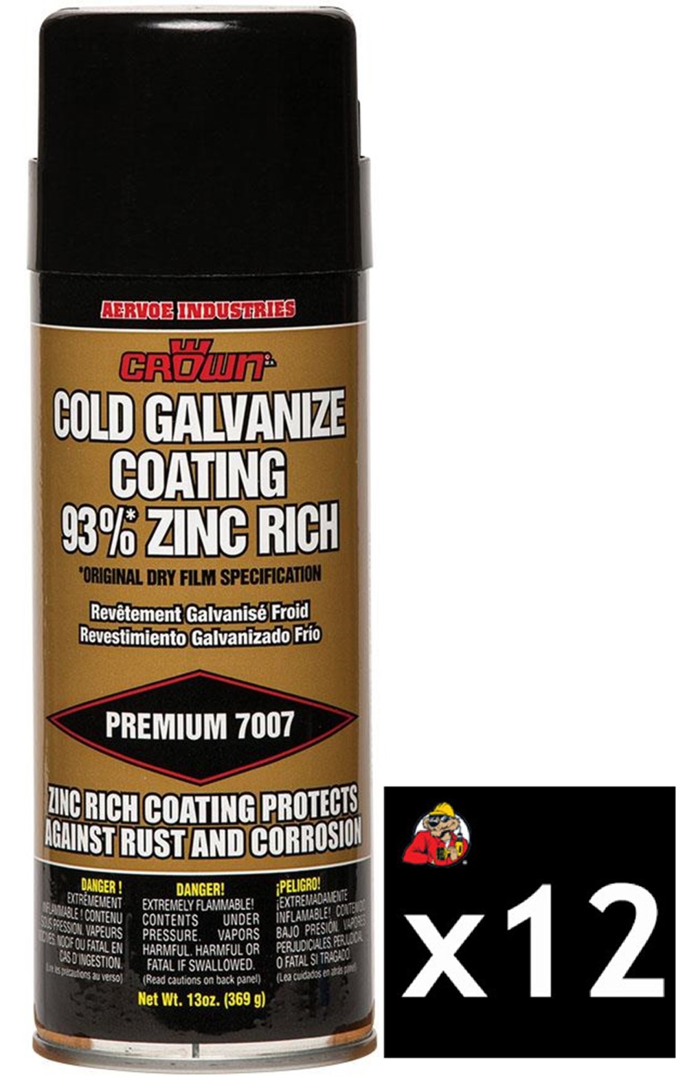 Crown Cold Galvanize Coating 13 oz Pack of 12 ATB000011630 - Acme Tools