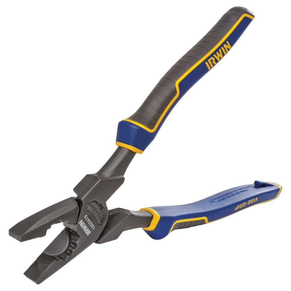 

Irwin 9-1/2 In. High Leverage Lineman's Pliers with Fish Tape Puller