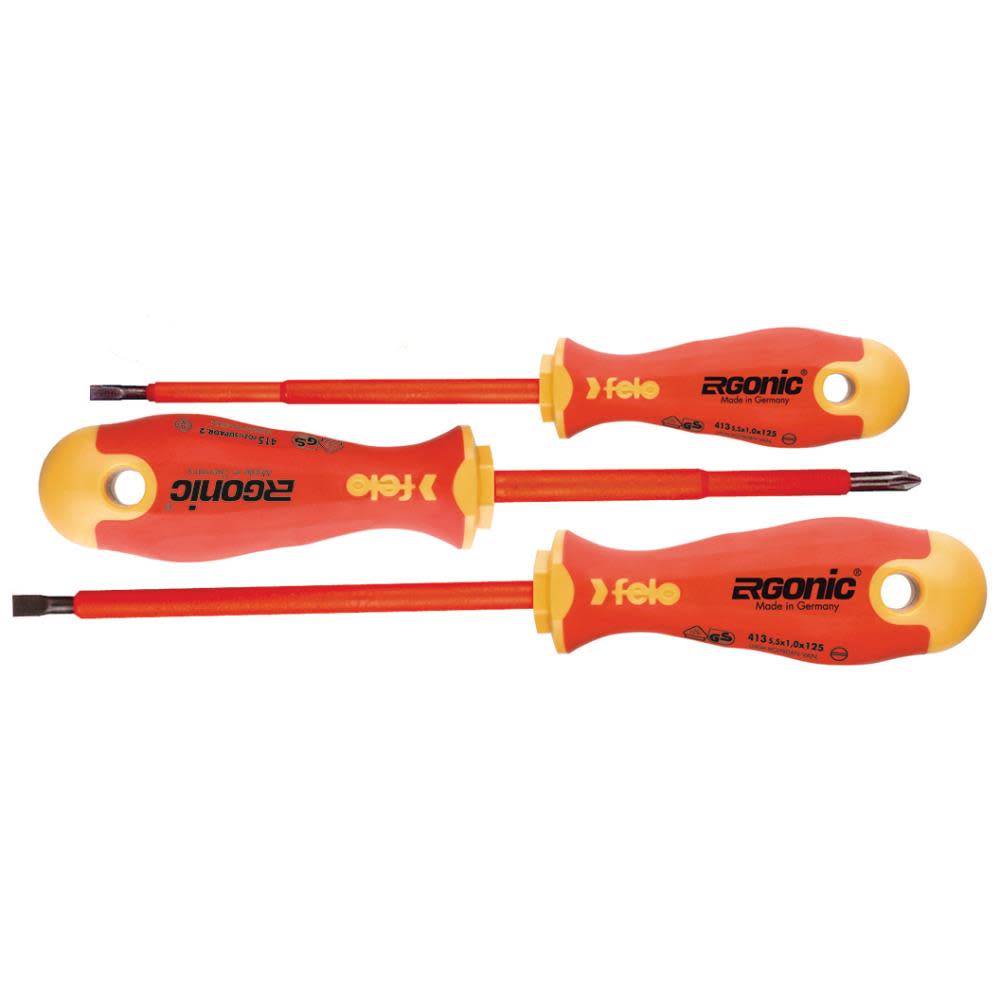 

Felo Ergonic Insulated 3 pc. Set Slotted & Phillips