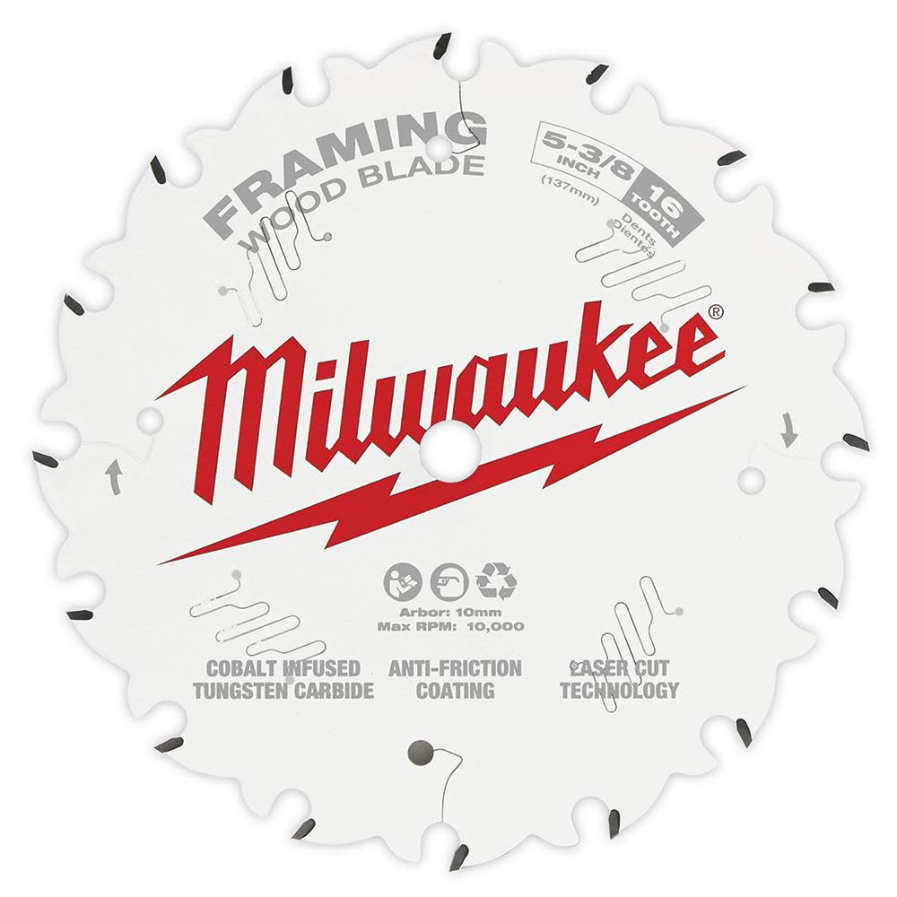 

Milwaukee 5-3/8 in. 16T Framing Circular Saw Blade