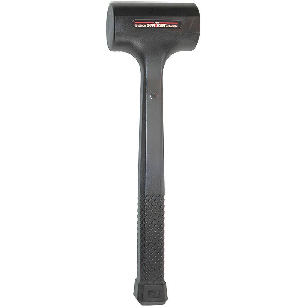Stark USA 2lb Dead Blow Hammer – Non-Spark, Shock-Absorbing Mallet With Orange Polyurethane Head