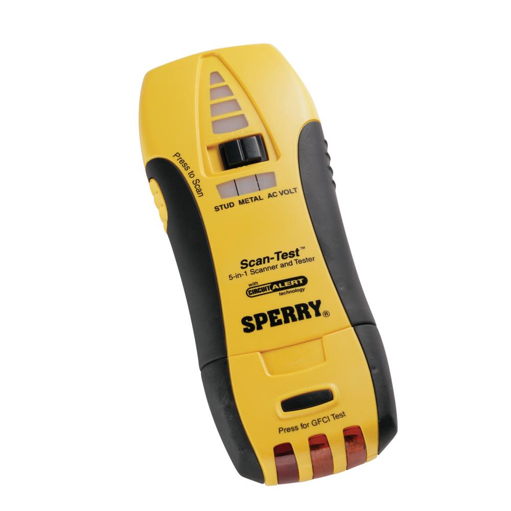 

Sperry Instruments PD6902 5-In-1 Multi-Scanner and Electrical Tester 120V AC Stud Finder Non-Contact Voltage and GFCI Testing 2 Pc Kit