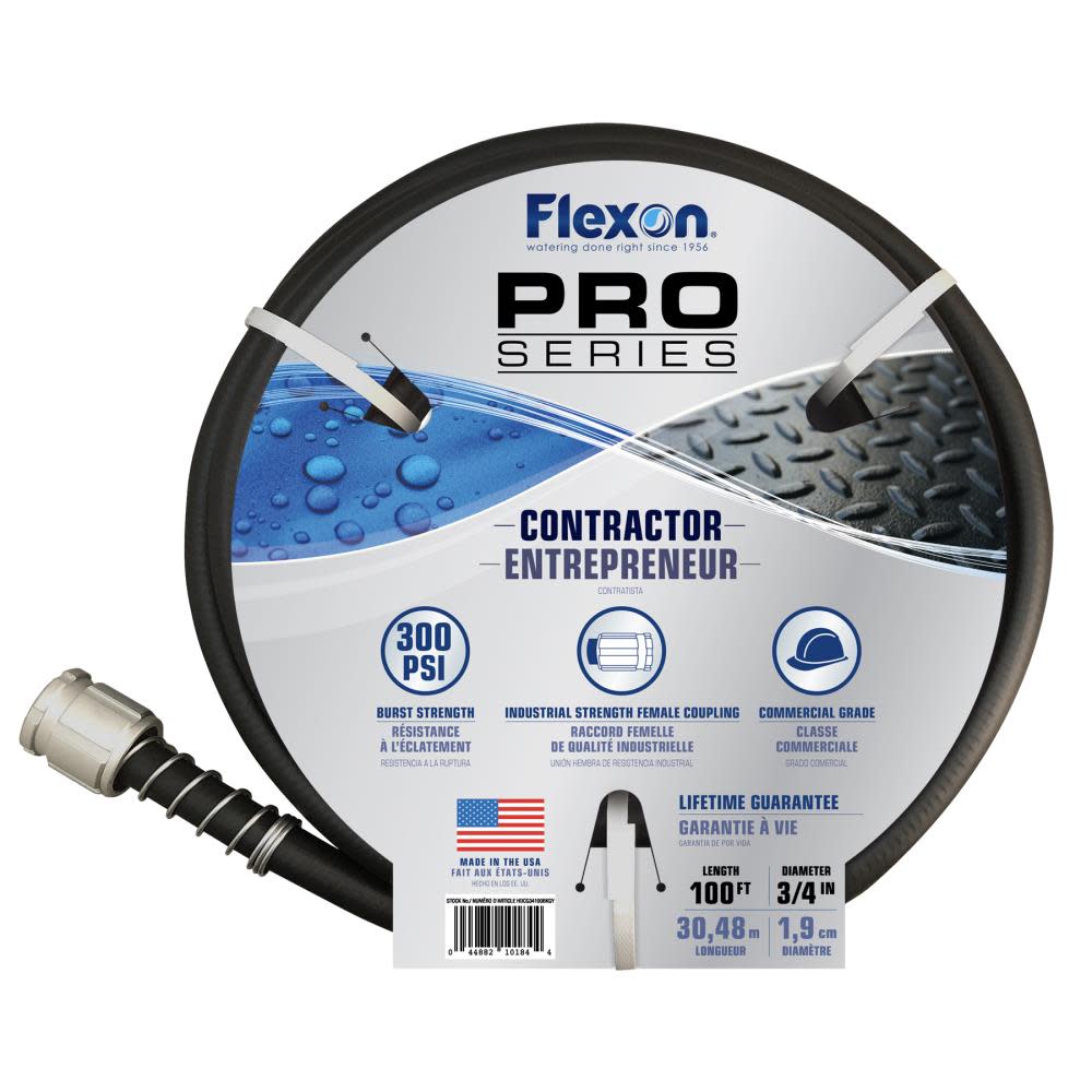 

Flexon 100' 3/4" Contractor Water Hose Rubber/Vinyl