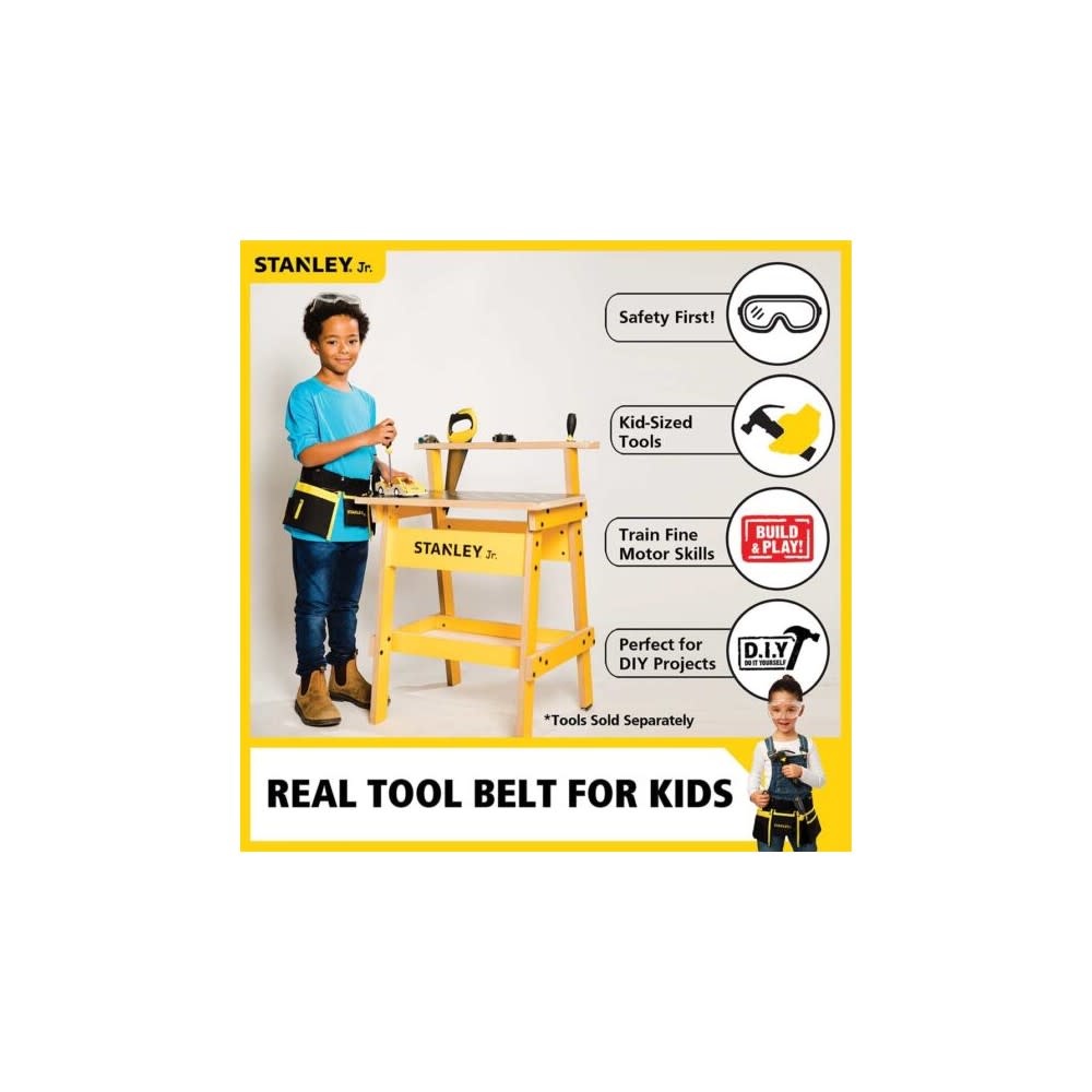 Stanley Jr High-Quality Fabric Sturdy Kids Tool Belt T010M