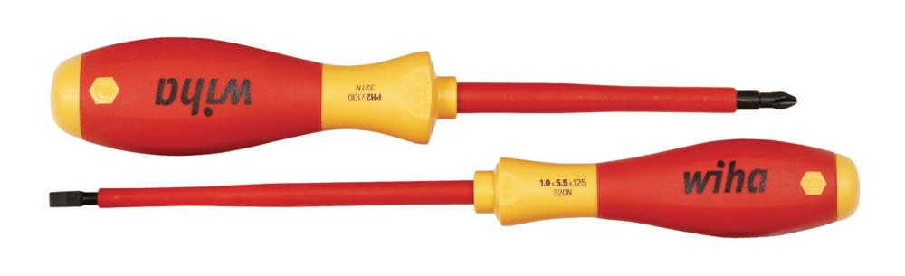 Insulated SoftFinish Slotted & Phillips Screwdriver Set, 2 Piece - 32105 - By Brand  sku 32105