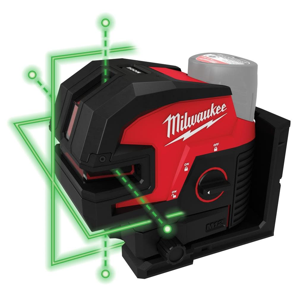 

Milwaukee M12 Green Laser Cross Line & 4 Points Bare Tool