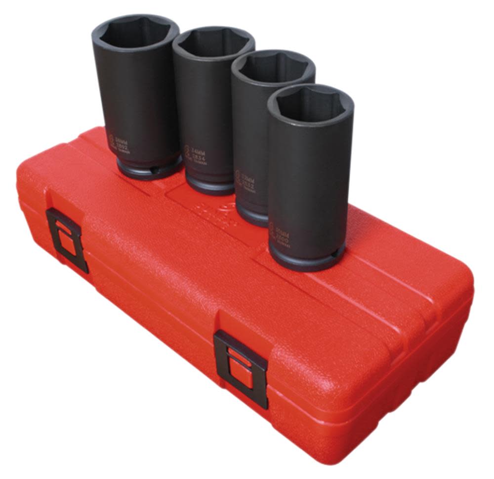 

Sunex 4 pc. 1/2 In. Drive Metric Deep Spindle Nut Impact Socket Set
