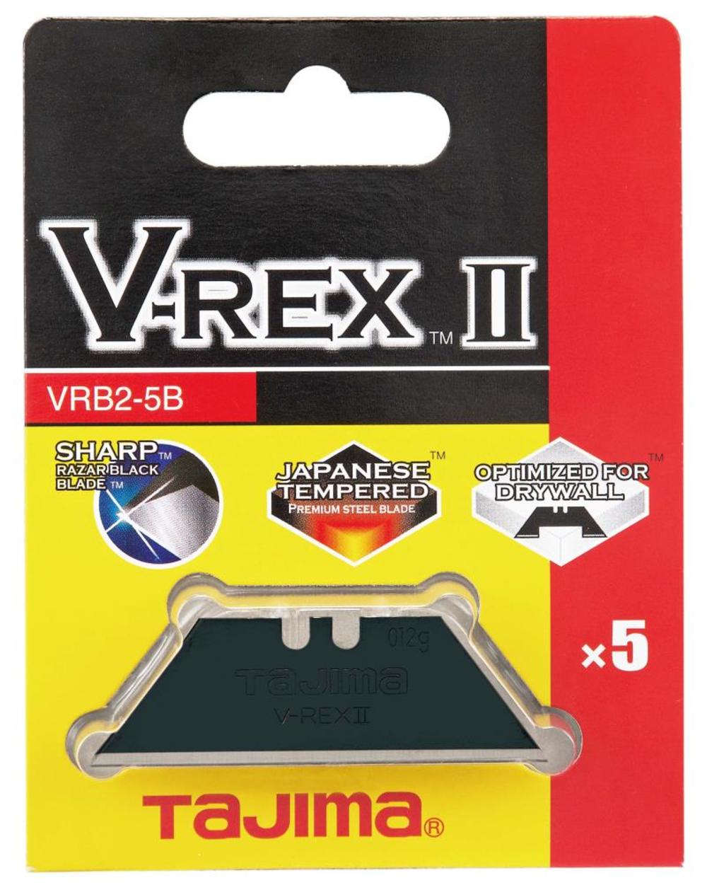 

Tajima V-REX II Premium Tempered Steel Utility Knife Blades 5-Pack