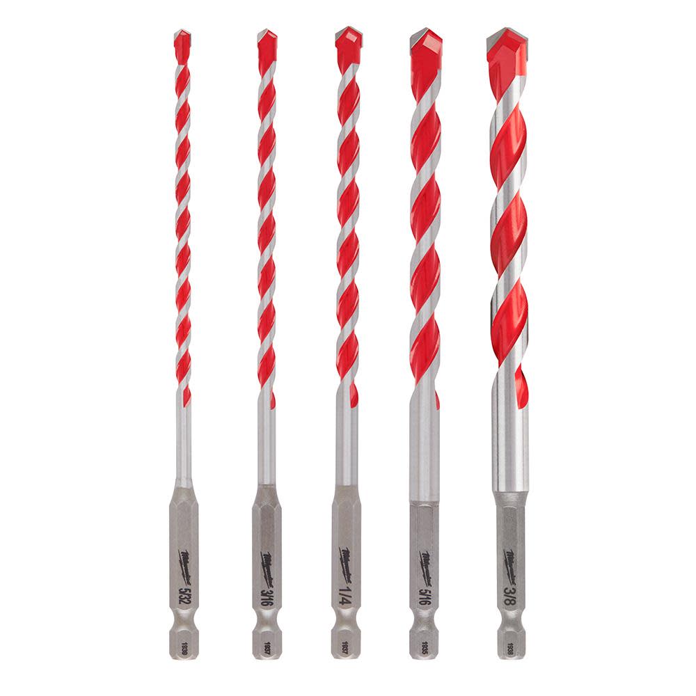 

Milwaukee 5 pc SHOCKWAVE Carbide Hammer Drill Bit Kit