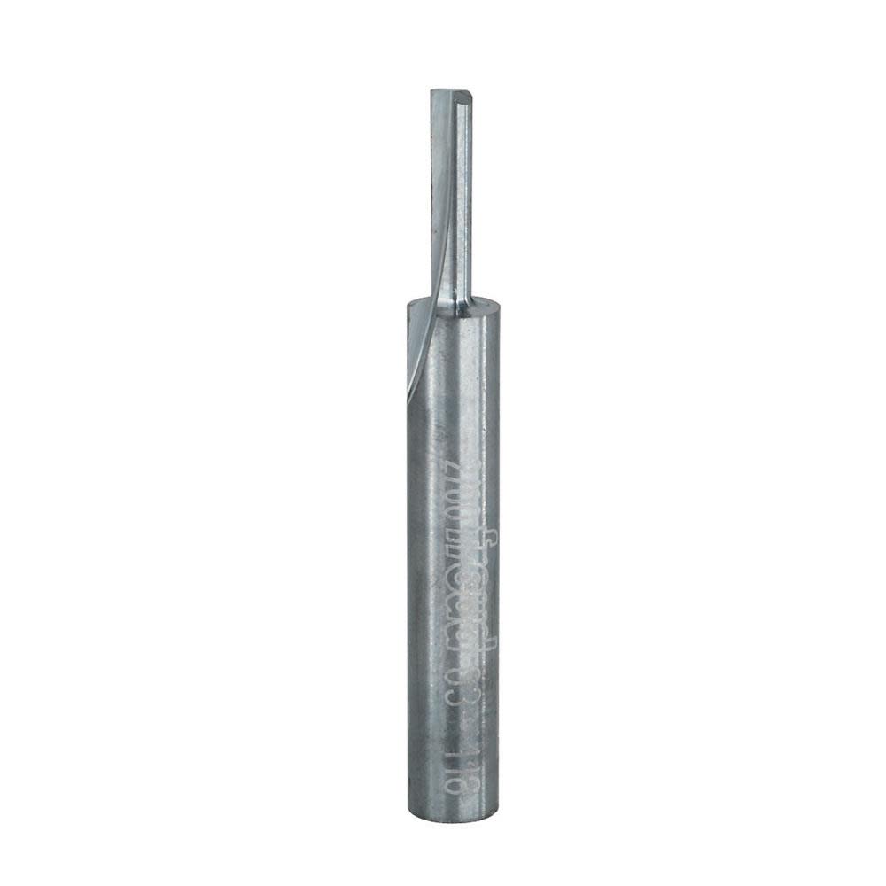 Freud 1/8 In. (Dia.) Single Flute Straight Bit with 1/4 In. Shank