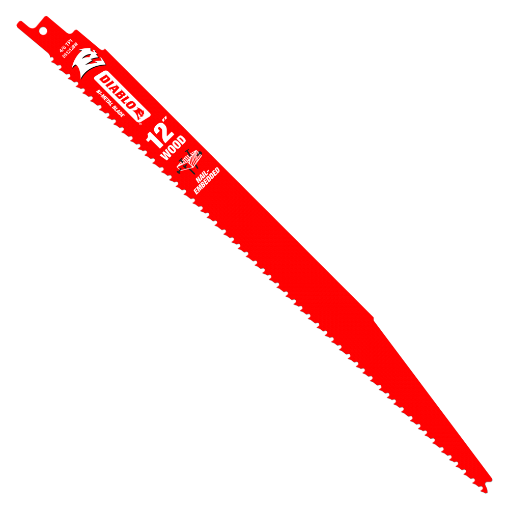 

Diablo Tools 12" Bi Metal Reciprocating Blade for Nail Embedded Wood 15pk