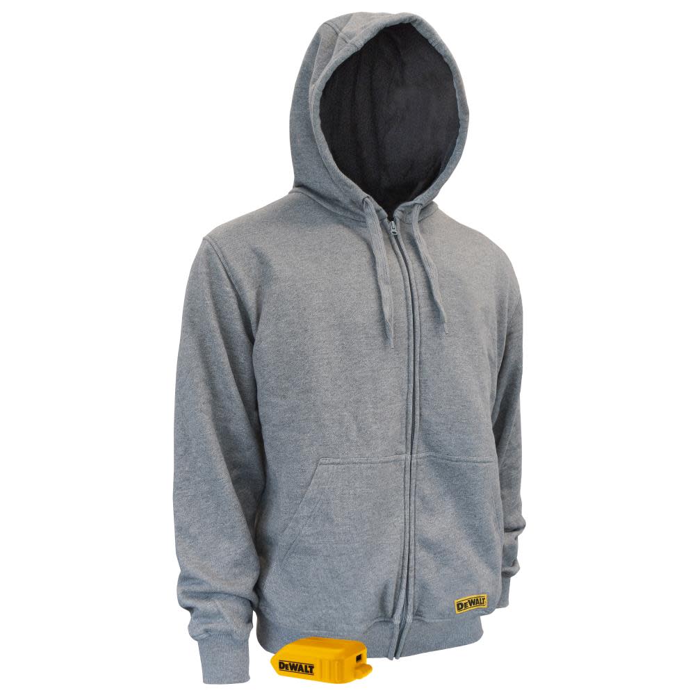 DEWALT Heavy Duty Hoodie French Terry Heather Gray (Bare Tool) 3X