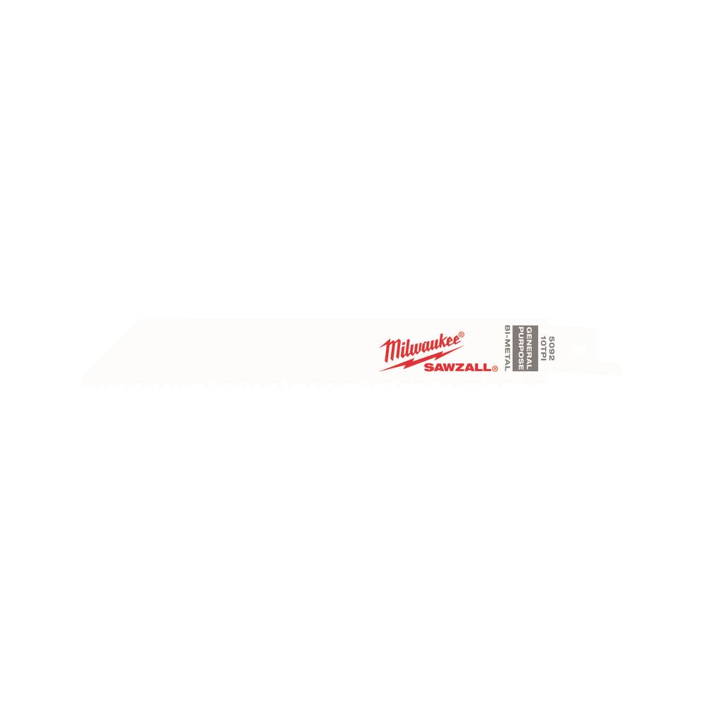 Milwaukee 6 Inch 10 TPI Thin Kerf SAWZALL Blade