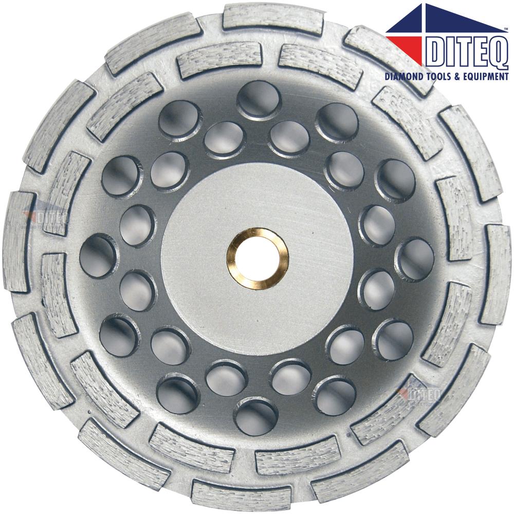 Segmented Wheel Rim Diteq CD14 4 1/2 Inch Double Row Segmented Rim Diamond Cup Wheel for ...