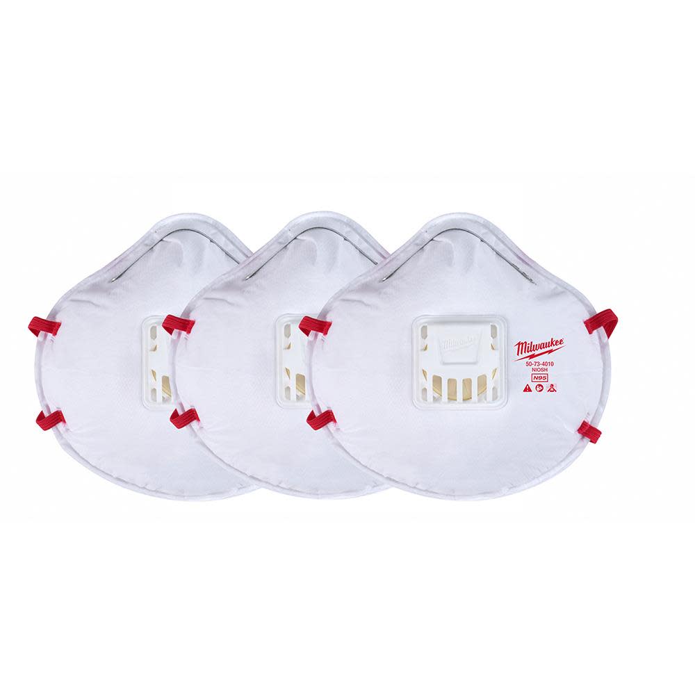 

Milwaukee 3pk N95 Valved Respirator