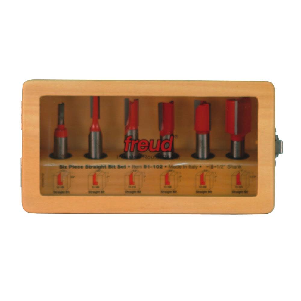 

Freud 6 piece Straight Bit Set