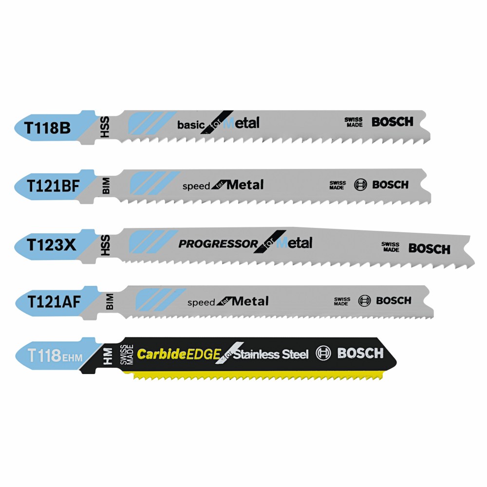 

Bosch Jig Saw Blade Set 5pc Pro Metal T Shank