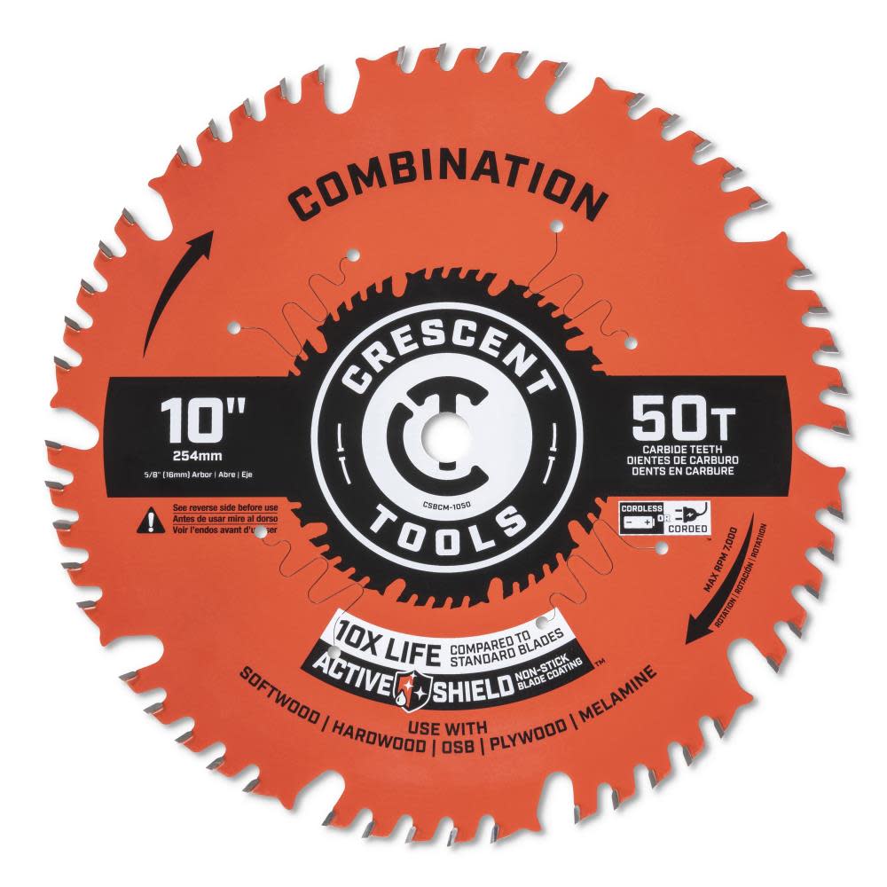 

Crescent APEX Circular Saw Blade 10" x 50 Tooth Combination
