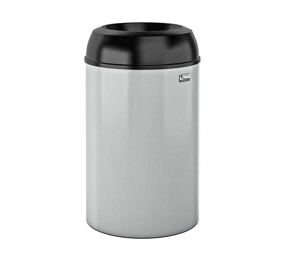 

Suncast Metal Indoor Trash Can - 30 Gallon Black PC Lid / Silver PC Base