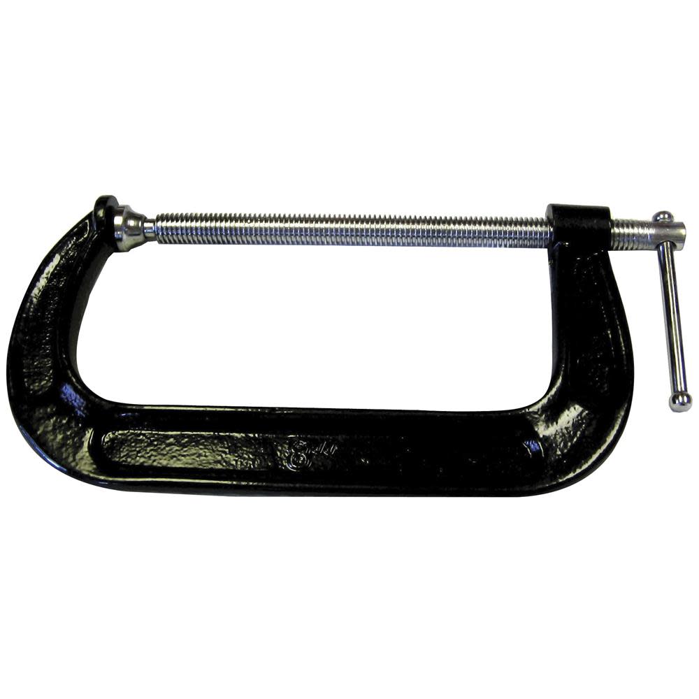 

Bessey Malleable cast C-clamp 8 in. opening 4 in. throat - 1200 lb load limit