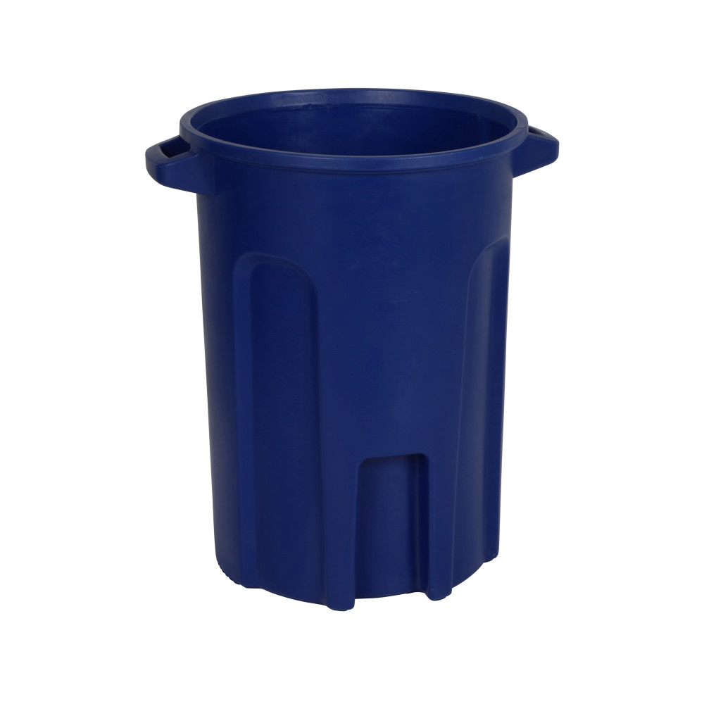 Toter 44 Gallon Round Trash Can with Lift Handle Blue RND44B0705