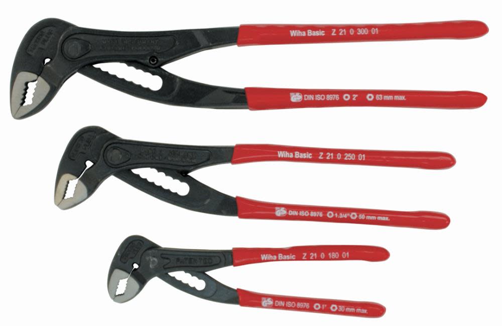 

Wiha Soft Grip Adjustable Box Type Pliers Set 3 Piece