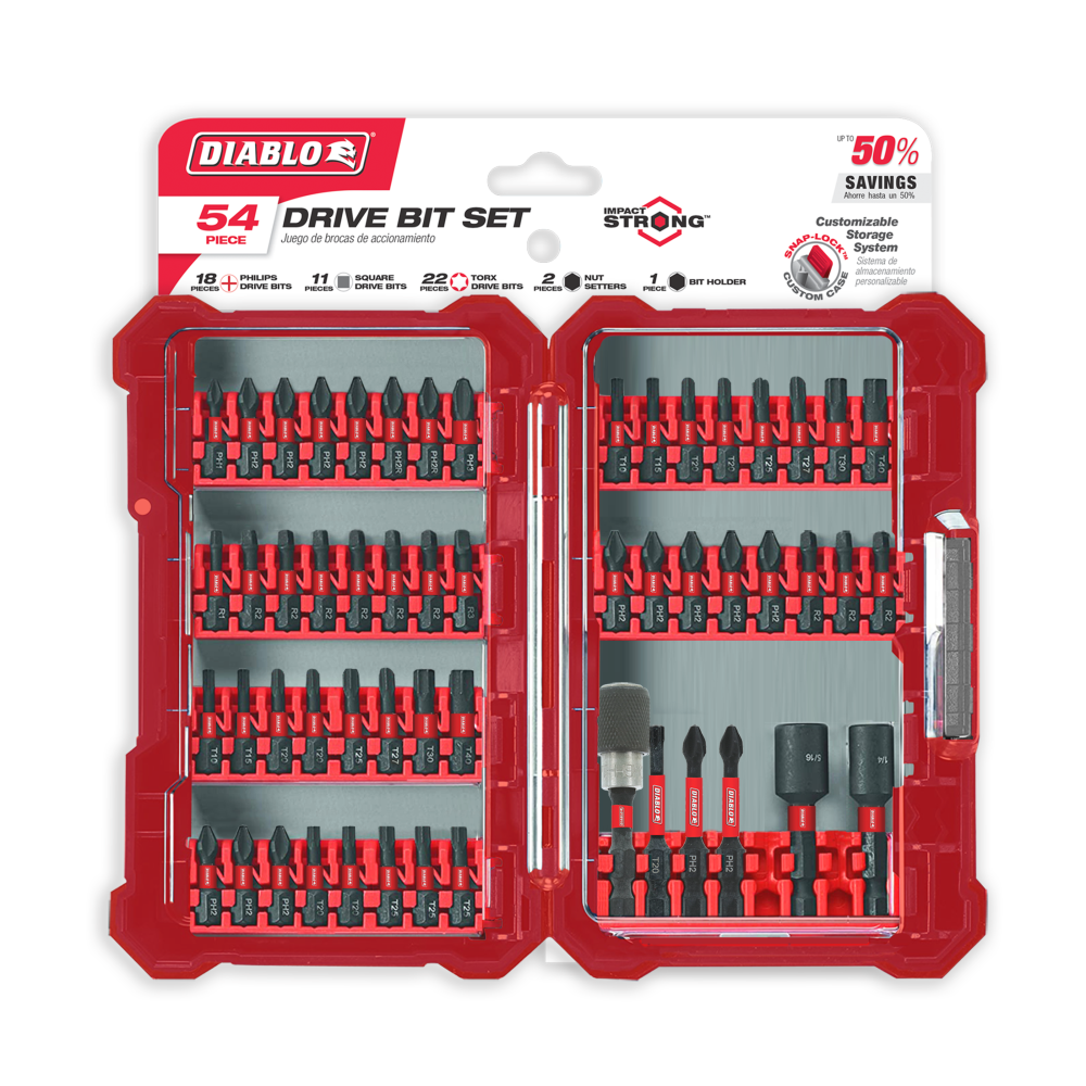 

Diablo Tools Screwdriving Bit Set 54pc