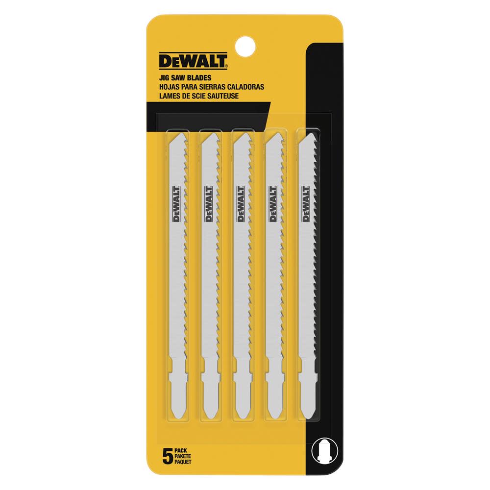 

DEWALT 6TPI Fast Clean Wood Cutting Jig Saw Blade (5pk)