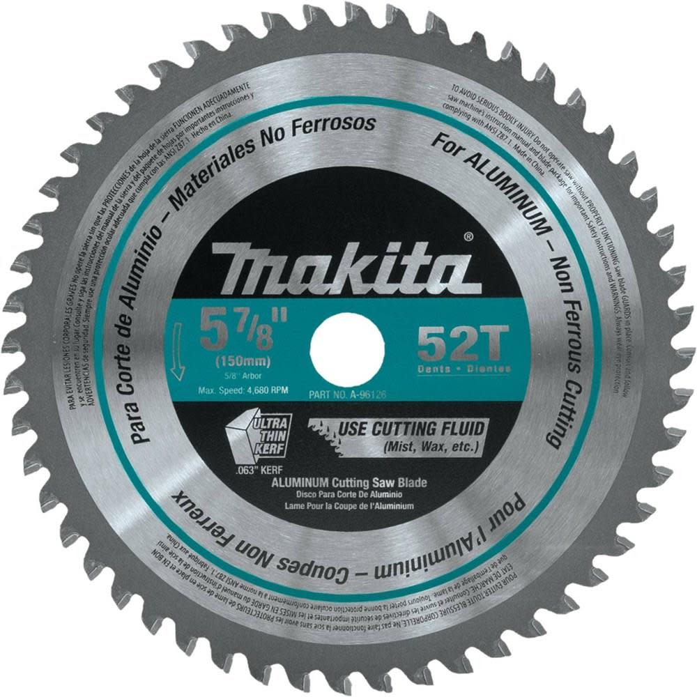 

Makita 5-7/8 in. 52T Carbide-Tipped Aluminum Saw Blade