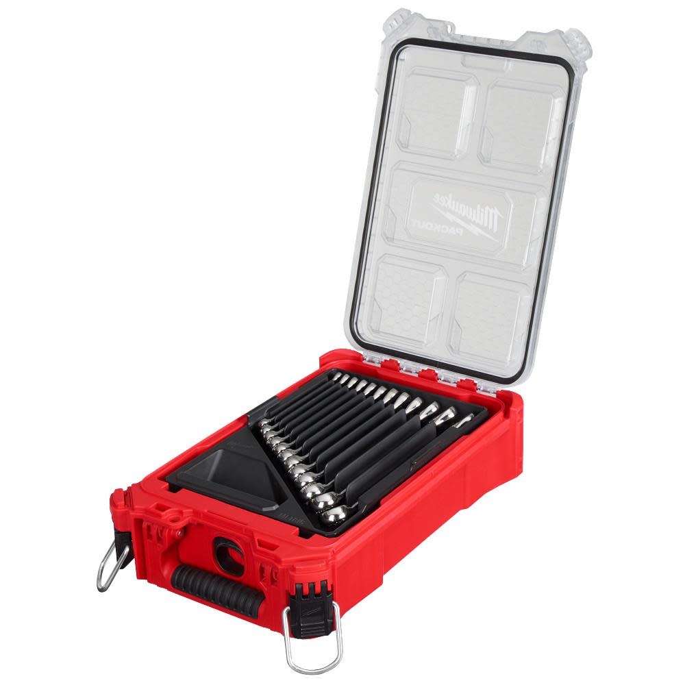 Milwaukee Metric Combination Wrench Set with PACKOUT Compact Organizer 15 Piece