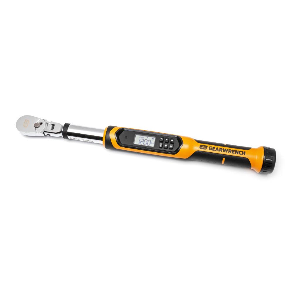 

GEARWRENCH 3/8" Flex Head Electronic Torque Wrench with Angle 10-100 ft/Lbs