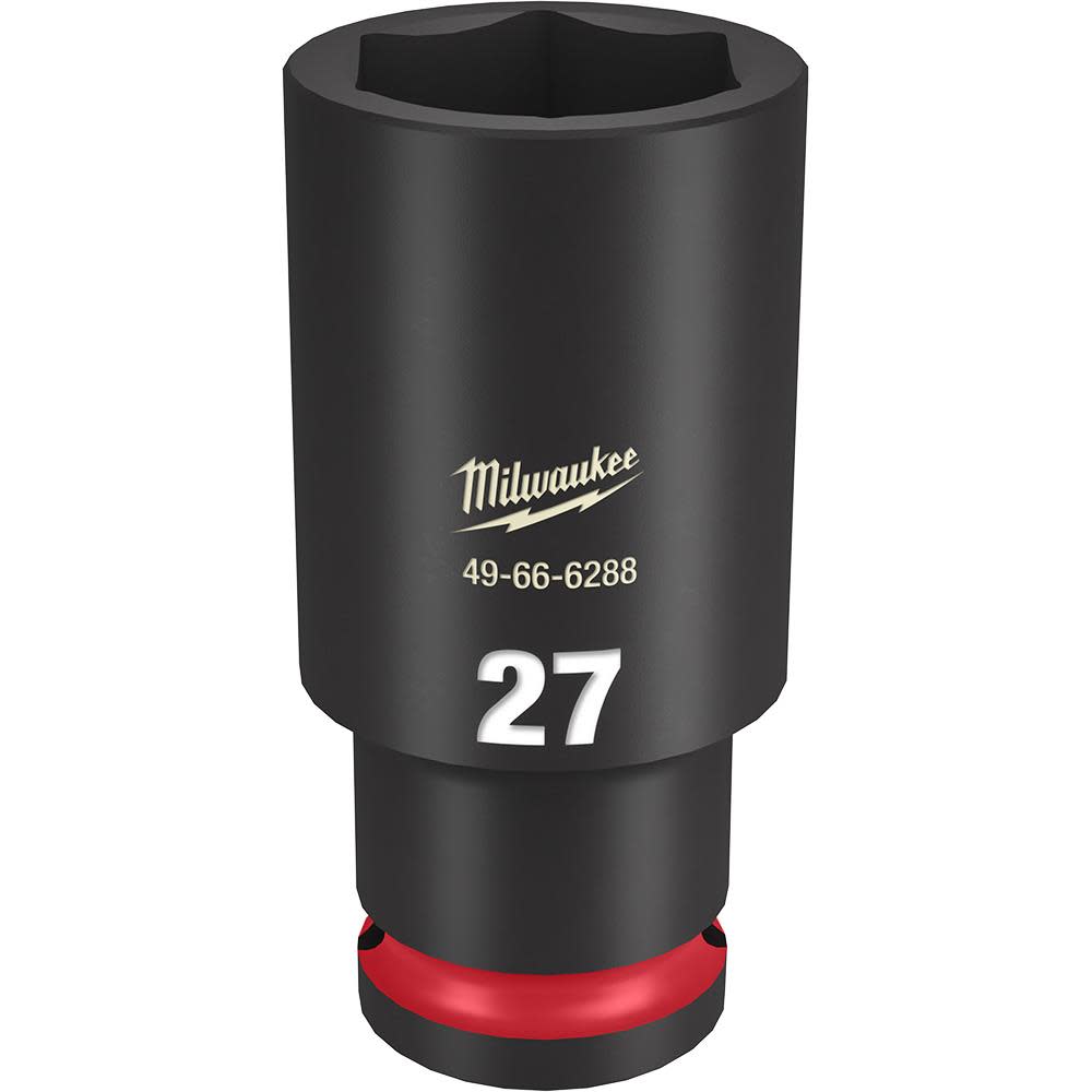 

Milwaukee SHOCKWAVE Impact Duty Socket 1/2" Drive 27MM Deep 6 Point