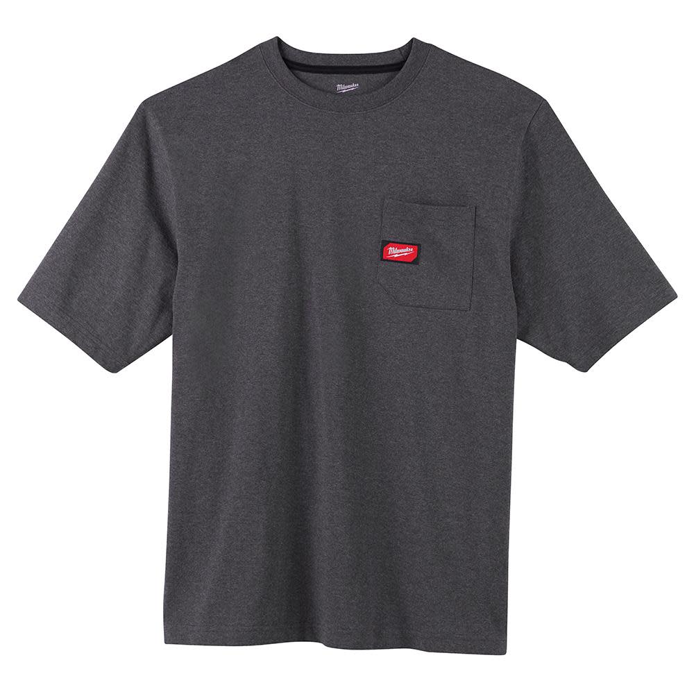 

Milwaukee Heavy Duty Gray Pocket Short Sleeve T-Shirt - Large