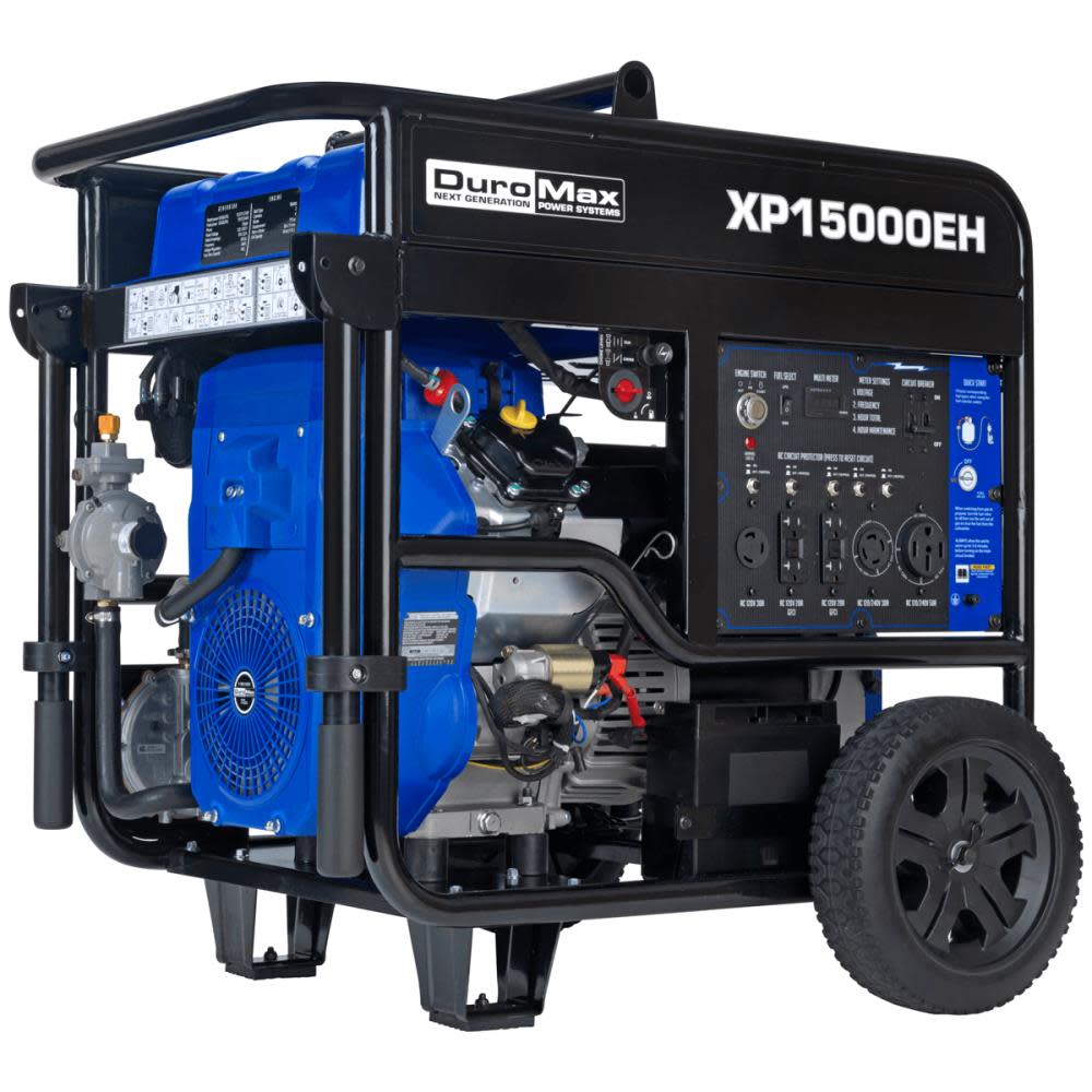 

Duromax 15000 Watt V-Twin Electric Start Dual Fuel Hybrid Portable Generator