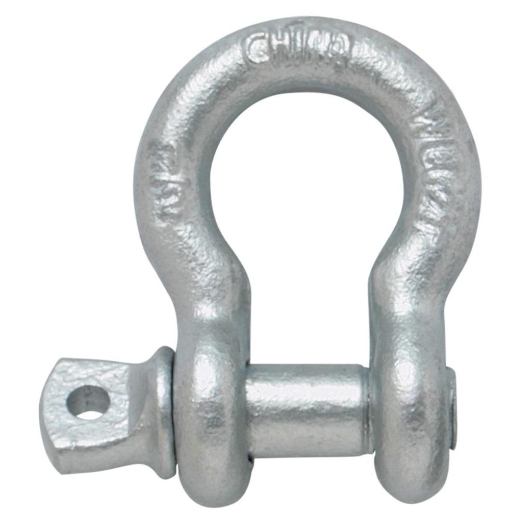 

SCC 1 In. Screw Pin Anchor Shackle Forged Hot Dip Galvanized 17000 Lbs. WLL