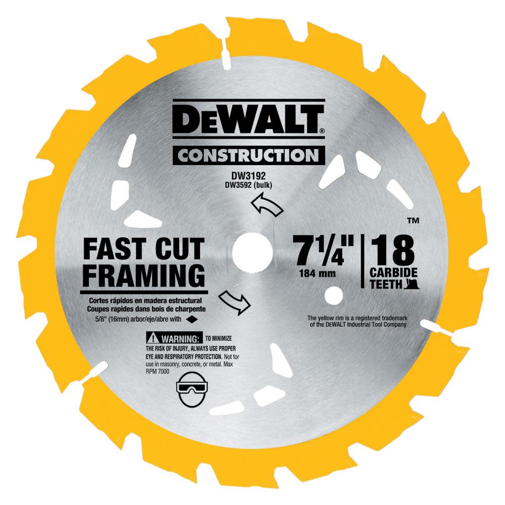 

DEWALT Series 20 7-1/4 In. 18T Blade