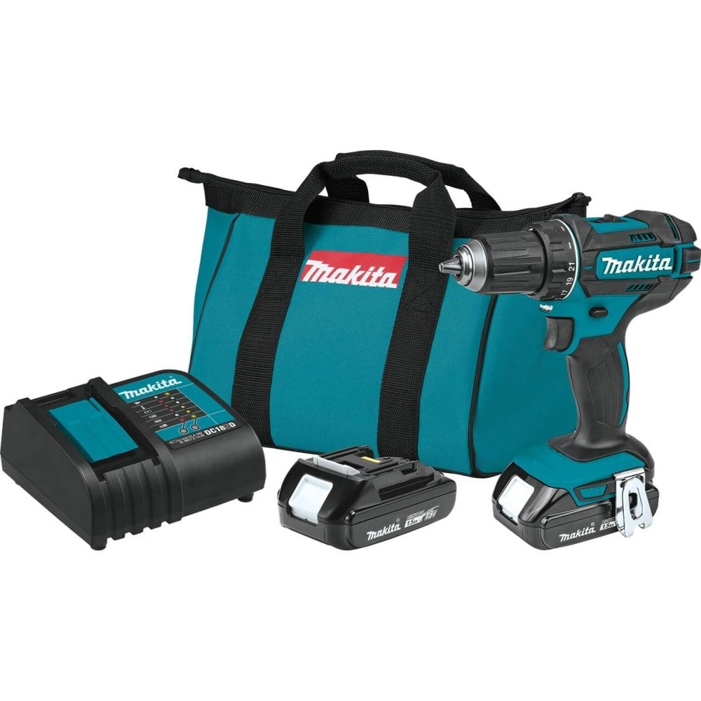 View Makita 18V LXT Lithium-Ion Compact Cordless 1/2in Driver-Drill Kit (1.5Ah)