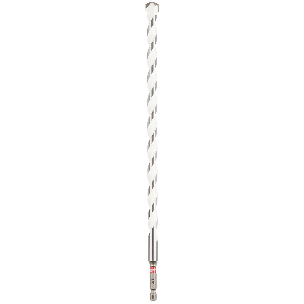 Milwaukee 1/2 Inch x 10 Inches x 12 Inches SHOCKWAVE Carbide Multi-Material Drill Bit