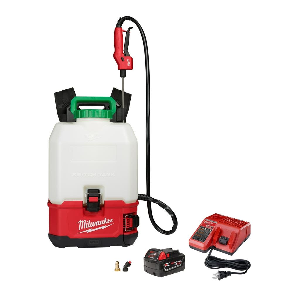 

Milwaukee M18 SWITCH TANK 4 Gallon Backpack Sprayer Kit