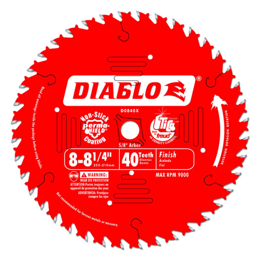 

Diablo Tools 8-1/4 in. x 40 Tooth Carbide Finish Blade