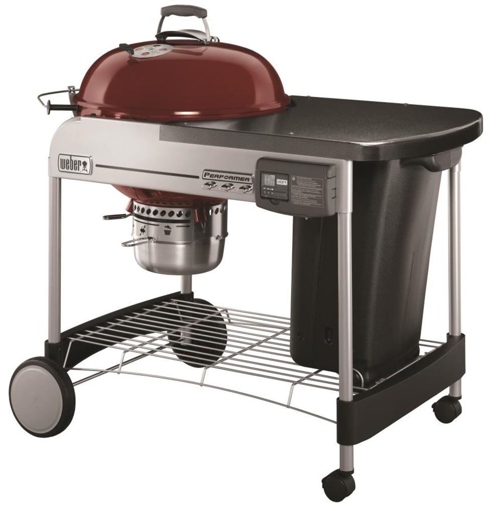 Weber Performer Deluxe Charcoal Grill 22 In. Crimson 15503001