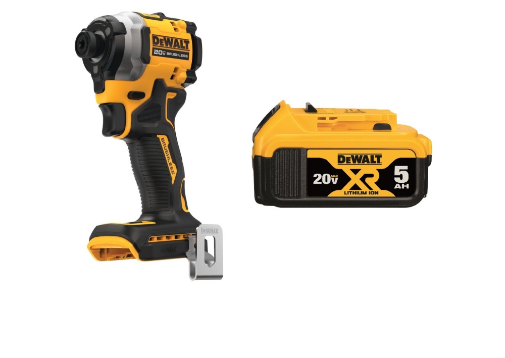 

DEWALT ATOMIC 20V MAX Impact Driver 1/4" with 5Ah Battery Bundle