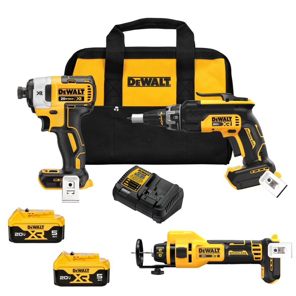 New Dewalt 20V Max XR Brushless 3 Tool Combo Kit DCK303E1H1  (41152-Show-MKS)