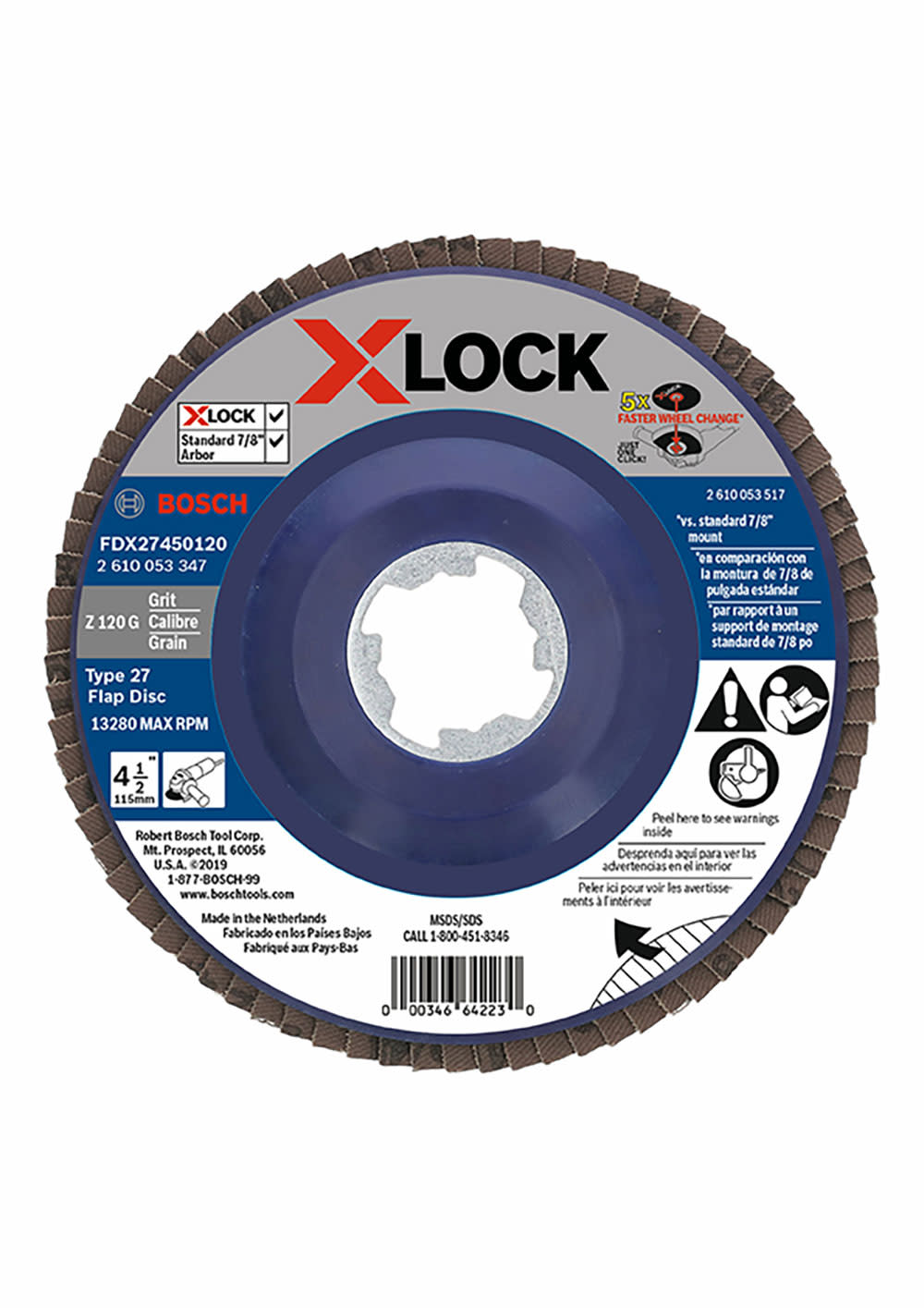 

Bosch X-Lock Flap Discs 4-1/2" - 120 Grit