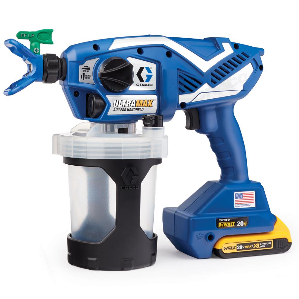

Graco ULTRA MAX Handheld Cordless Paint Sprayer with 20V MAX DeWalt Battery