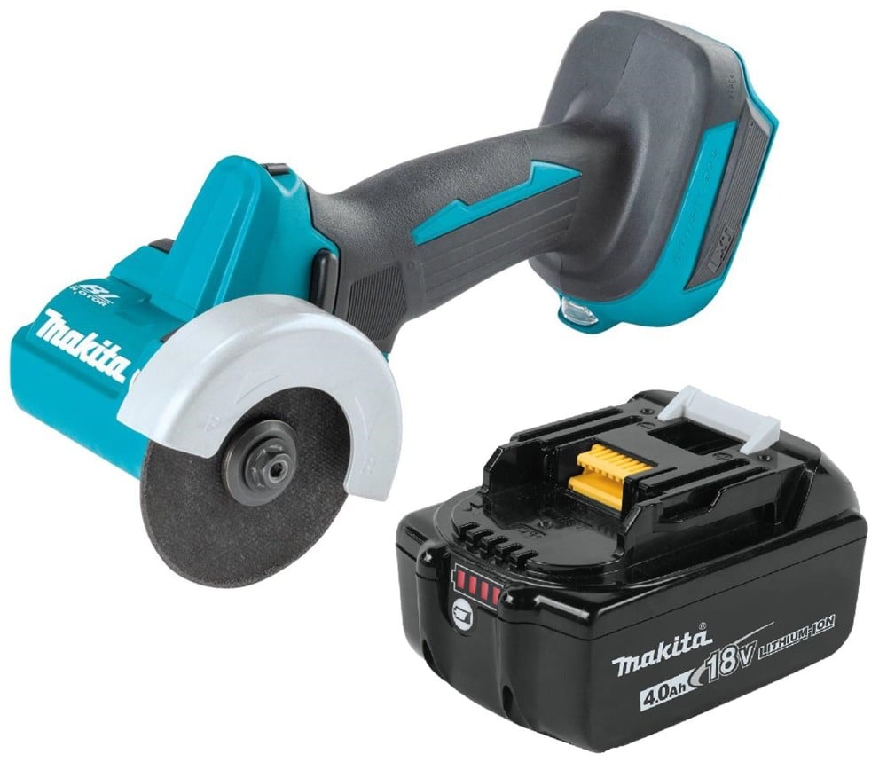View Makita 18V LXT Lithium-Ion Brushless Cordless 3 Inch Cut-Off Tool & 4Ah Lithium Ion Battery Pack Bundle