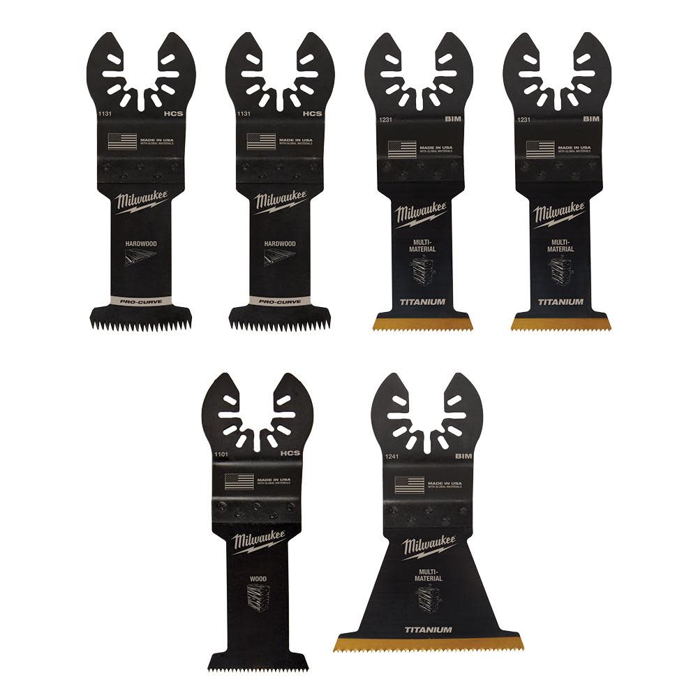 

Milwaukee OPEN-LOK 6PC MULTI-TOOL BLADE KIT