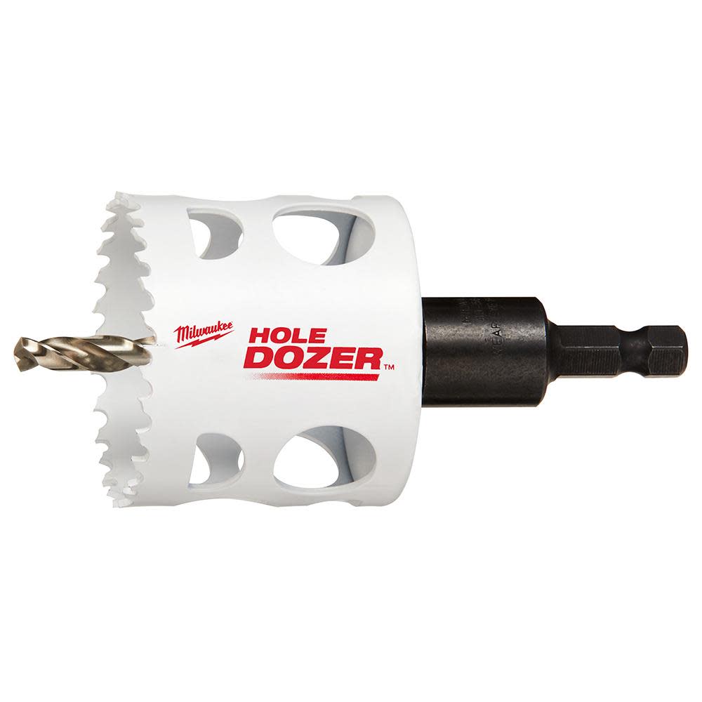 Milwaukee 2-1/8 in. Hole Dozer Bi-Metal Hole Saw with 3/8 in. Arbor
