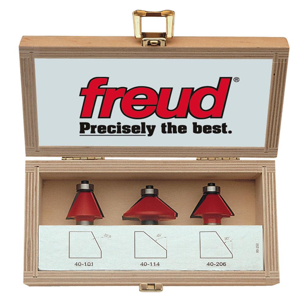 

Freud 3 piece Chamfer Bit Set