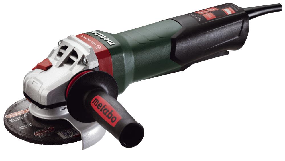

Metabo WPB12-125Quick 5In Angle Grinder with Brake Non-Locking Paddle Switch